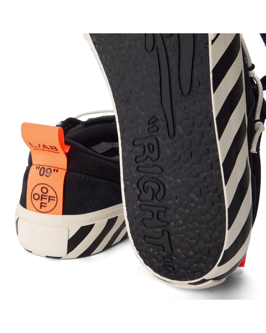 L/AB Off White Black Tape Canvas Vulcan Low-Top Trainers for men