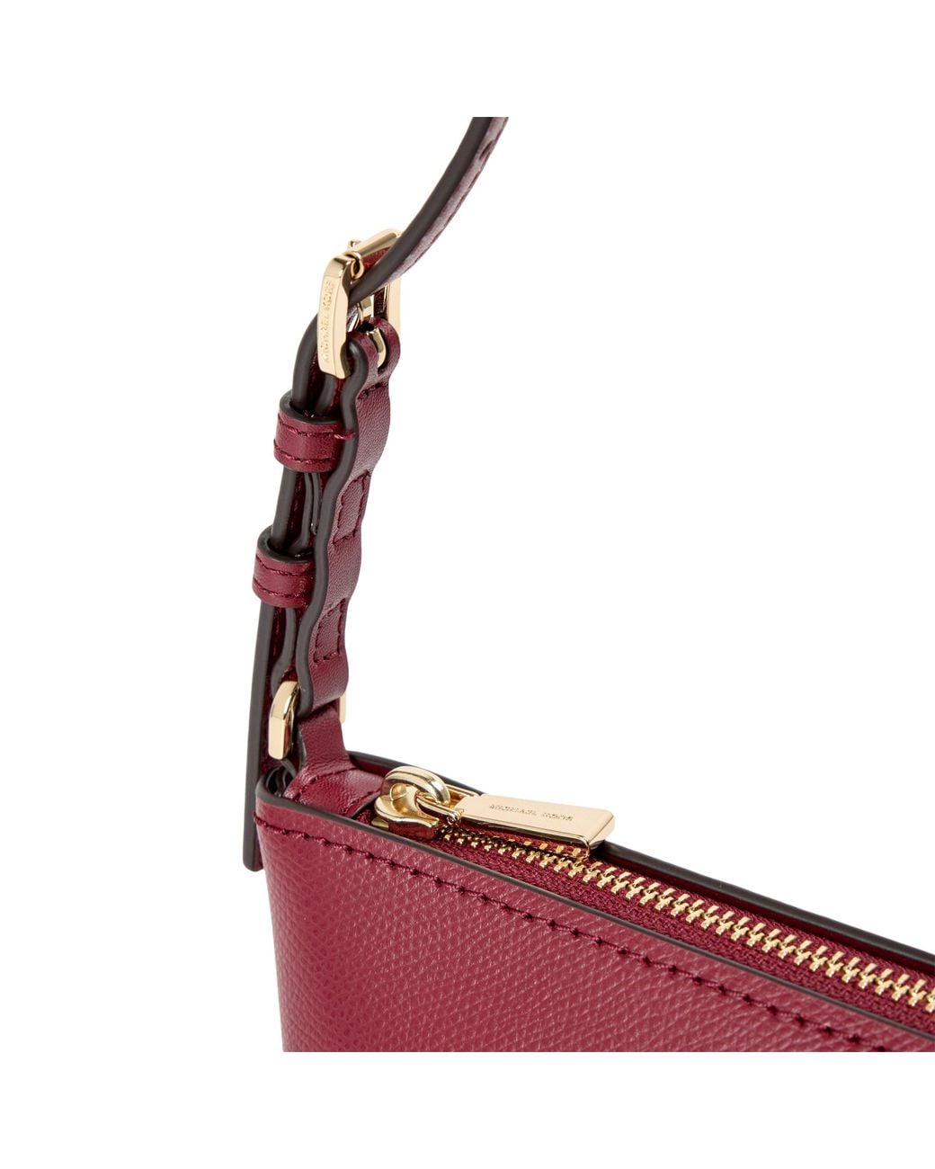 MICHAEL Michael Kors Red Laila Small East-West Coated Canvas Shoulder Bag