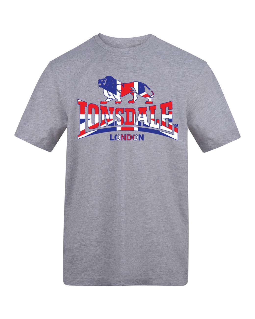 Lonsdale Gray Printed Logo Tee