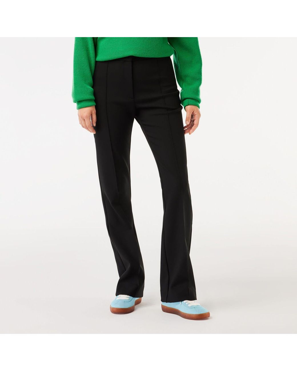 Lacoste Black High Waist Flare Dress Pants