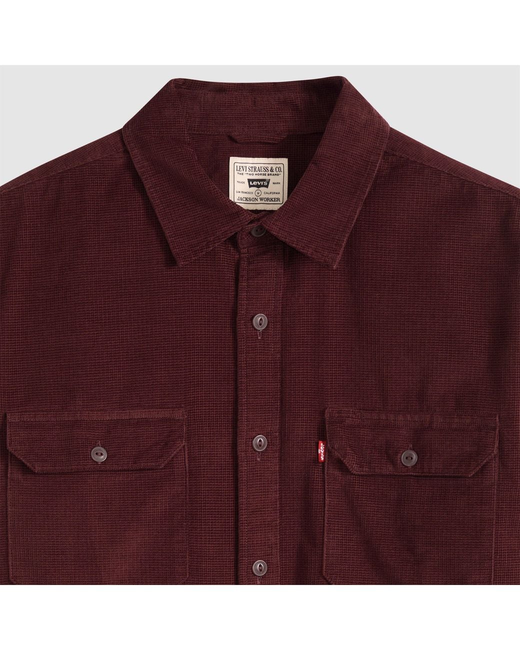 Levi's Red Jackson Long-Sleeve Corduroy Shirt for men