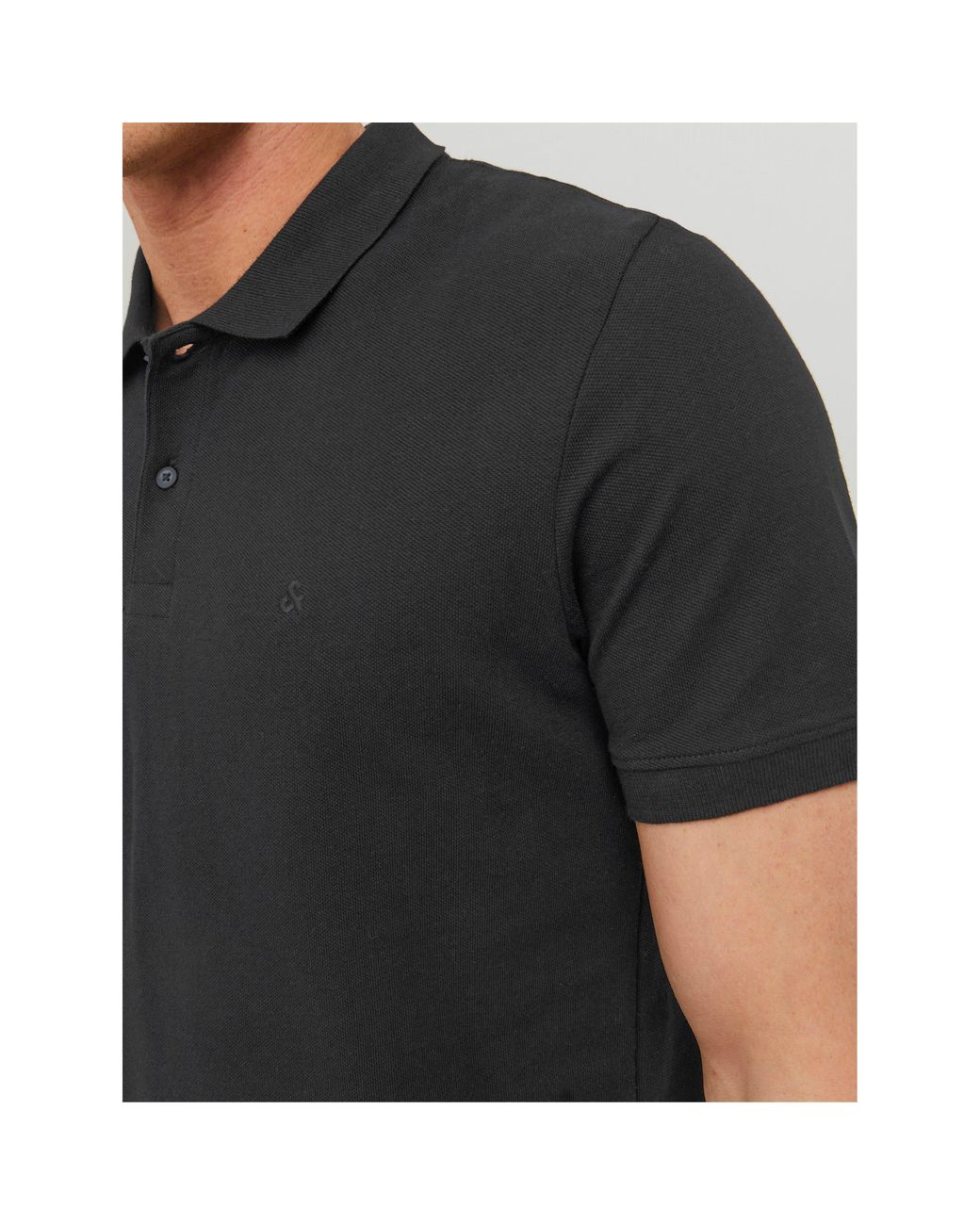 Jack & Jones Black Short Sleeve Polo Shirt for men
