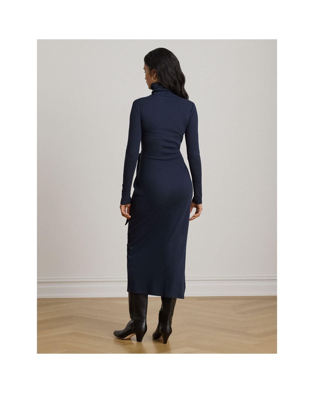 Ralph Lauren Blue Lrl Vaureen Dress Ld64