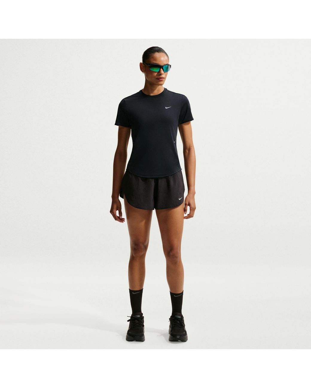 Nike Black Swift Dri-Fit Short-Sleeve Running Top