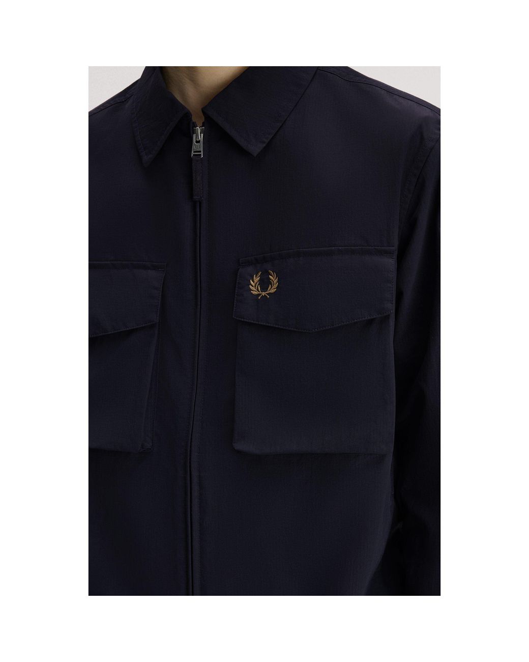 Fred Perry Blue Overshirt for men