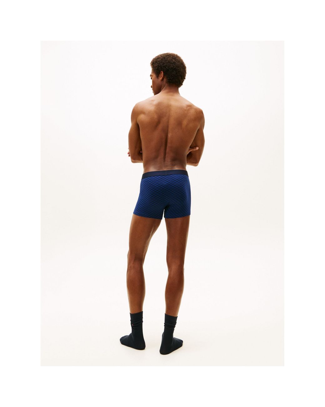 Tommy Hilfiger Blue Waistband Trunk & Sock Set for men