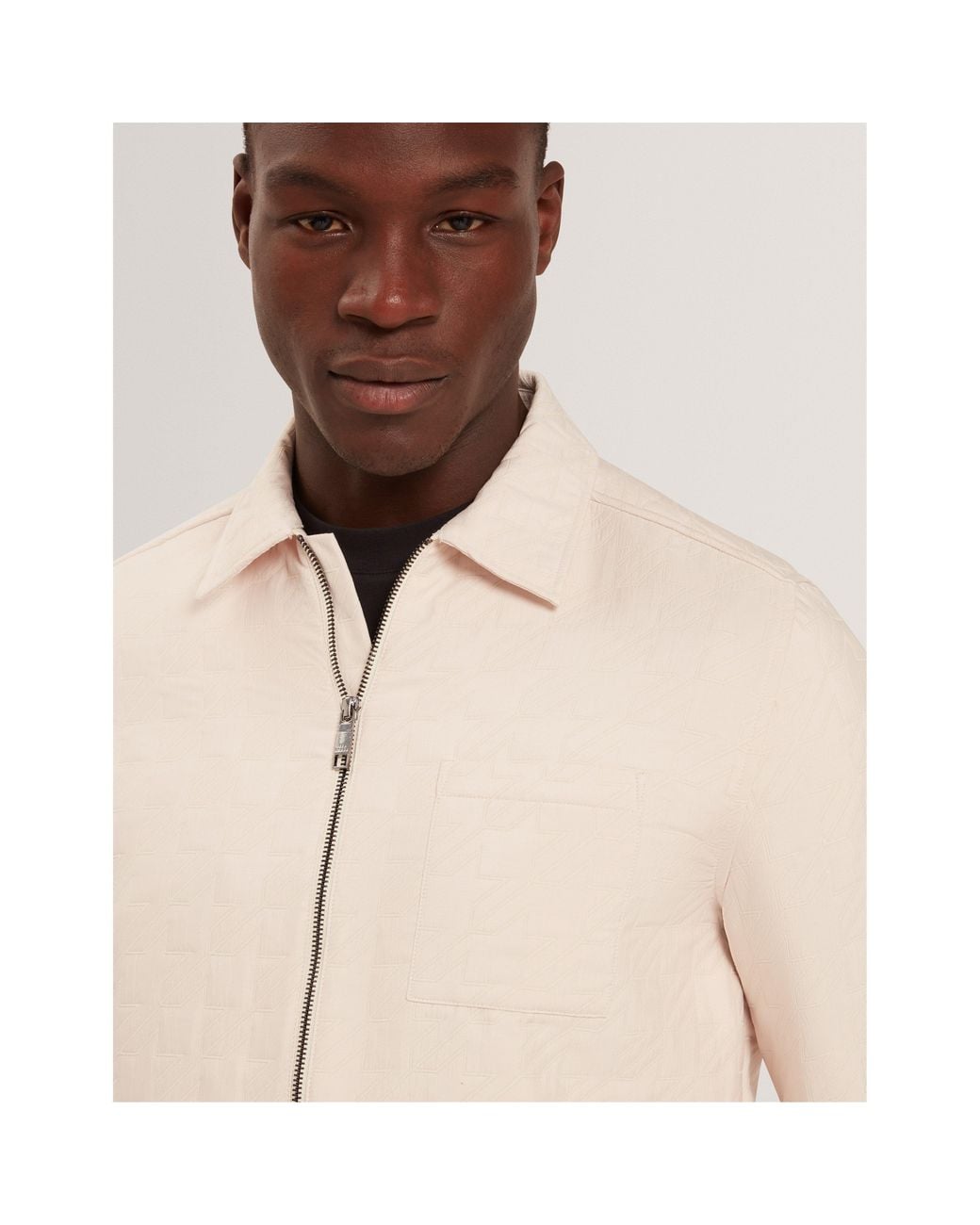 Ted Baker Natural Quilt Overshirt for men
