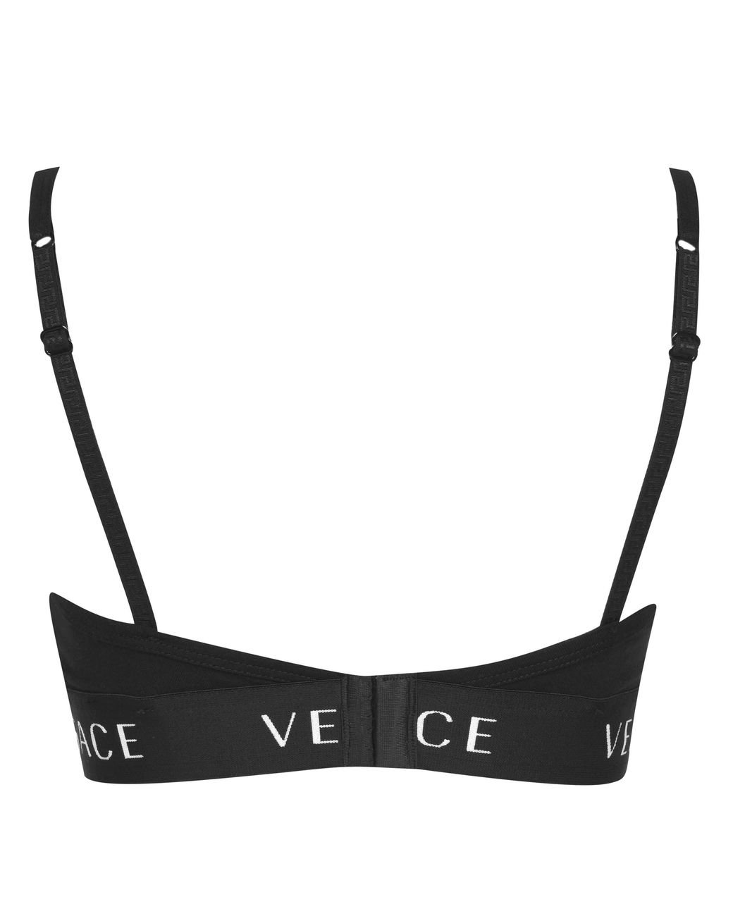 Versace Black Triangle Logo Bra