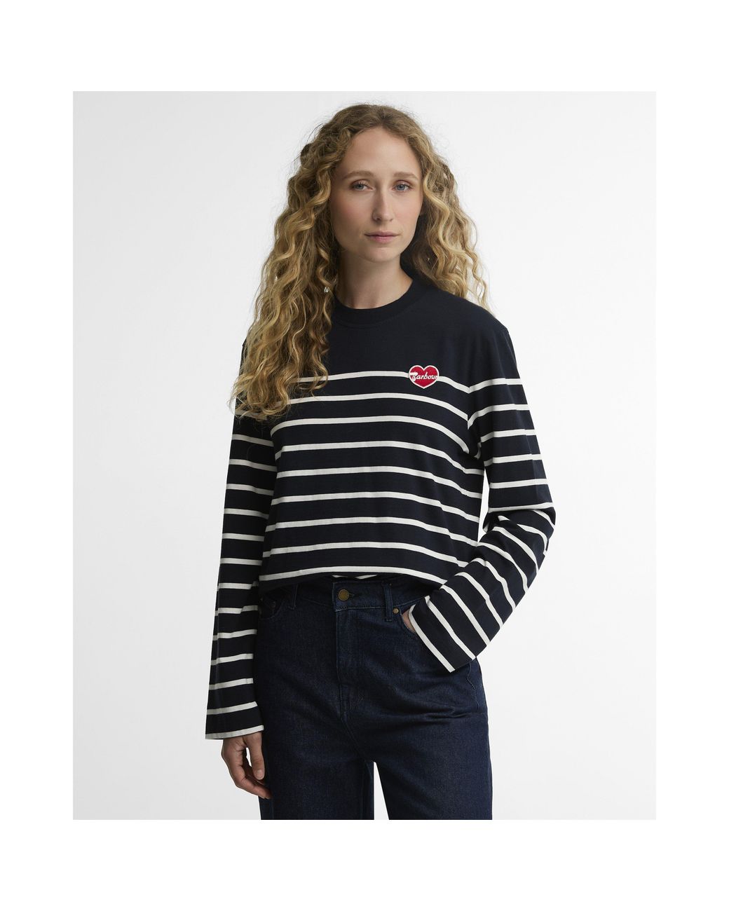 Barbour Black Harling Timeless Classics Cotton Long-Sleeve T-Shirt