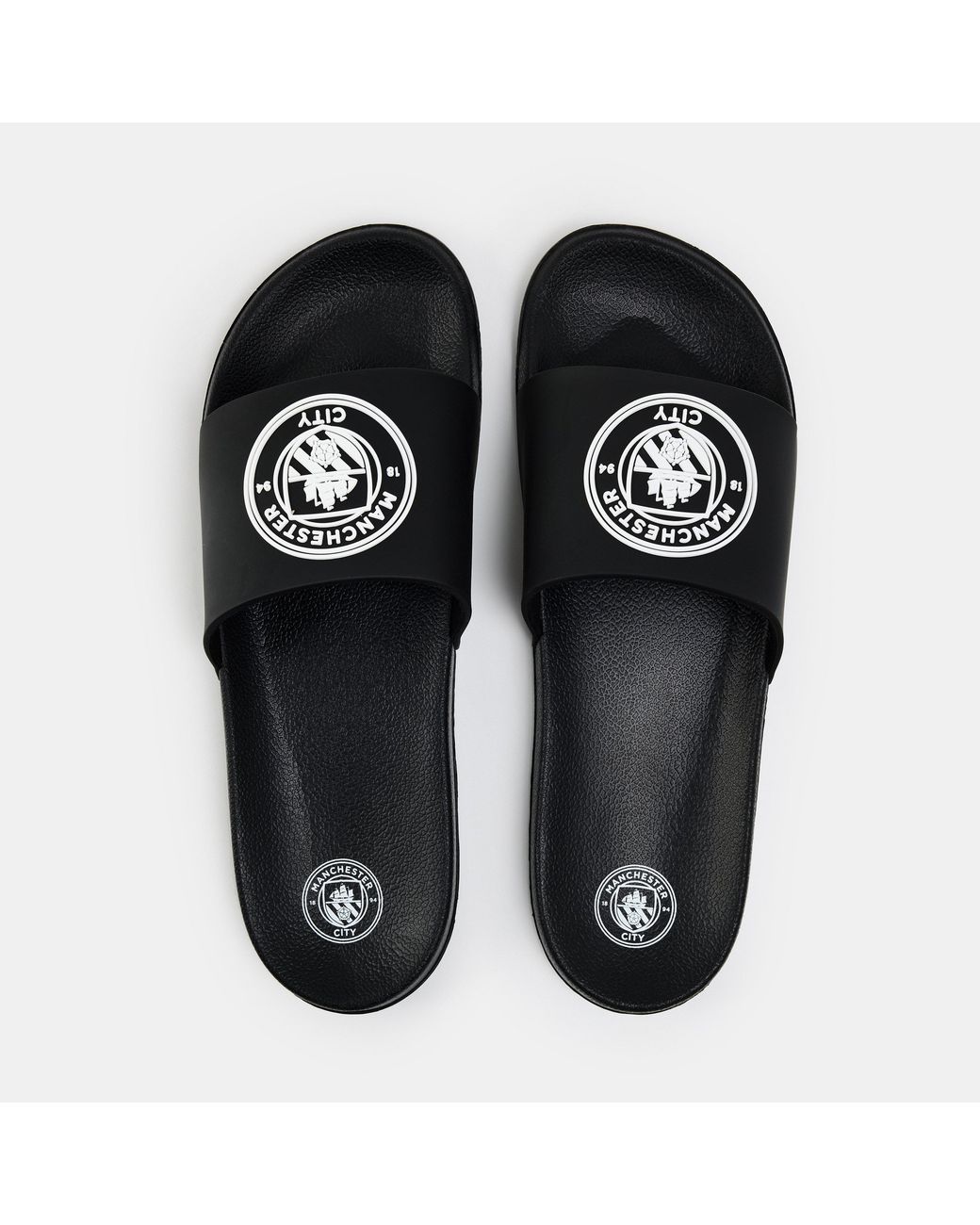 Team Black Adults Pool Sliders