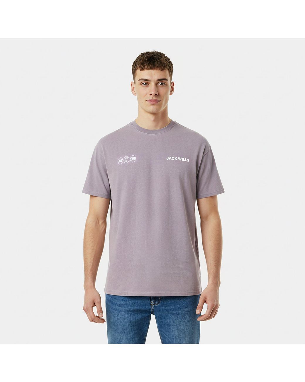 Jack Wills Purple Jw Multi Hit Regular Fit T-Shirt for men