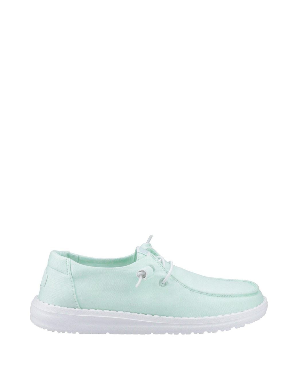 HeyDude Green Wendy Canvas Slip-On Low-Top Trainers