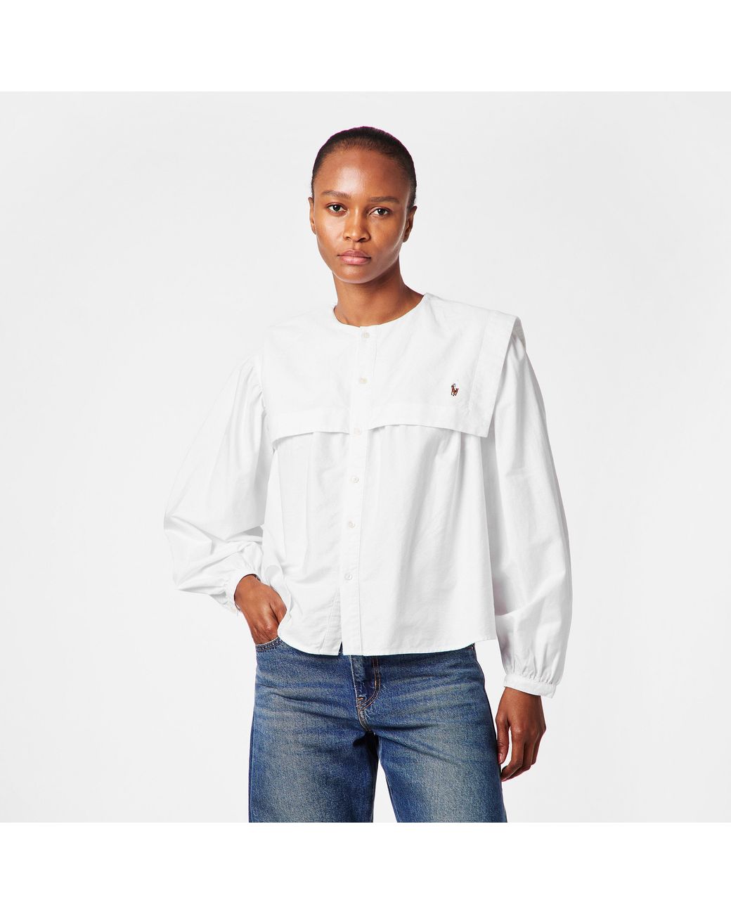 Polo Ralph Lauren White Cotton Long Sleeve Plain Shirt