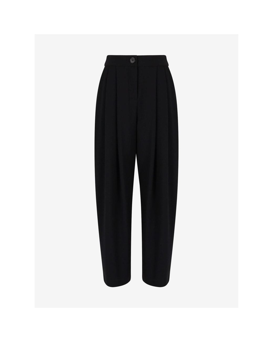 ARMANI EXCHANGE Black High-Waisted Straight Leg Trousers
