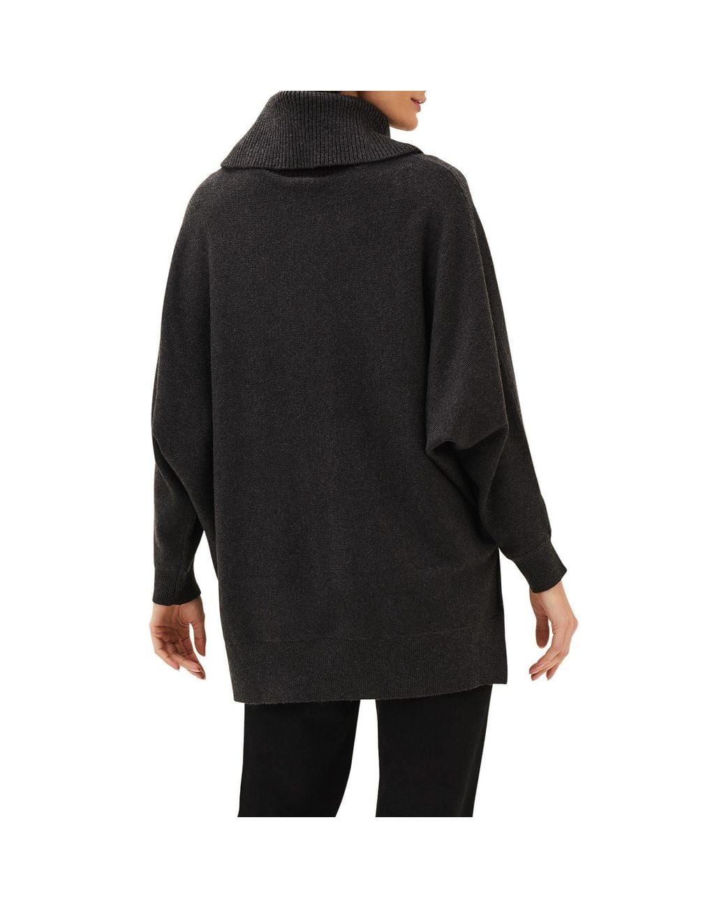 Phase Eight Black Palmer Cowl Knit Jumper