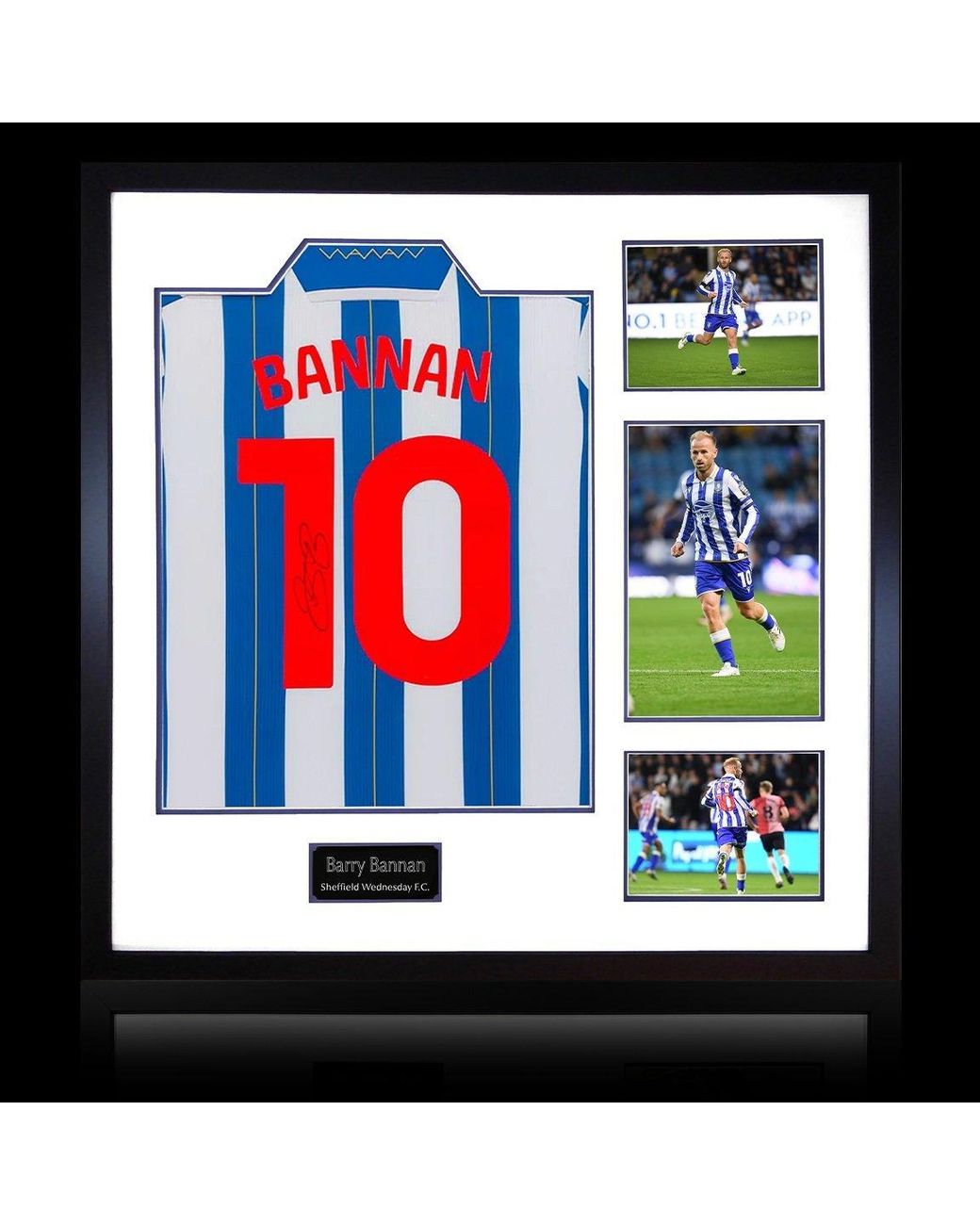 The Fan Cave Blue Barry Bannan Signed Sheffieldwednesday 23/24 Shirt