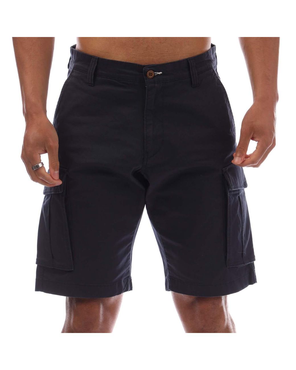 Gant Blue Relaxed Fit Twill Cargo Shorts for men