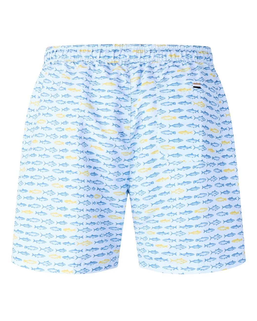 Boss Blue Patterned Streamlined Swim Shorts for men