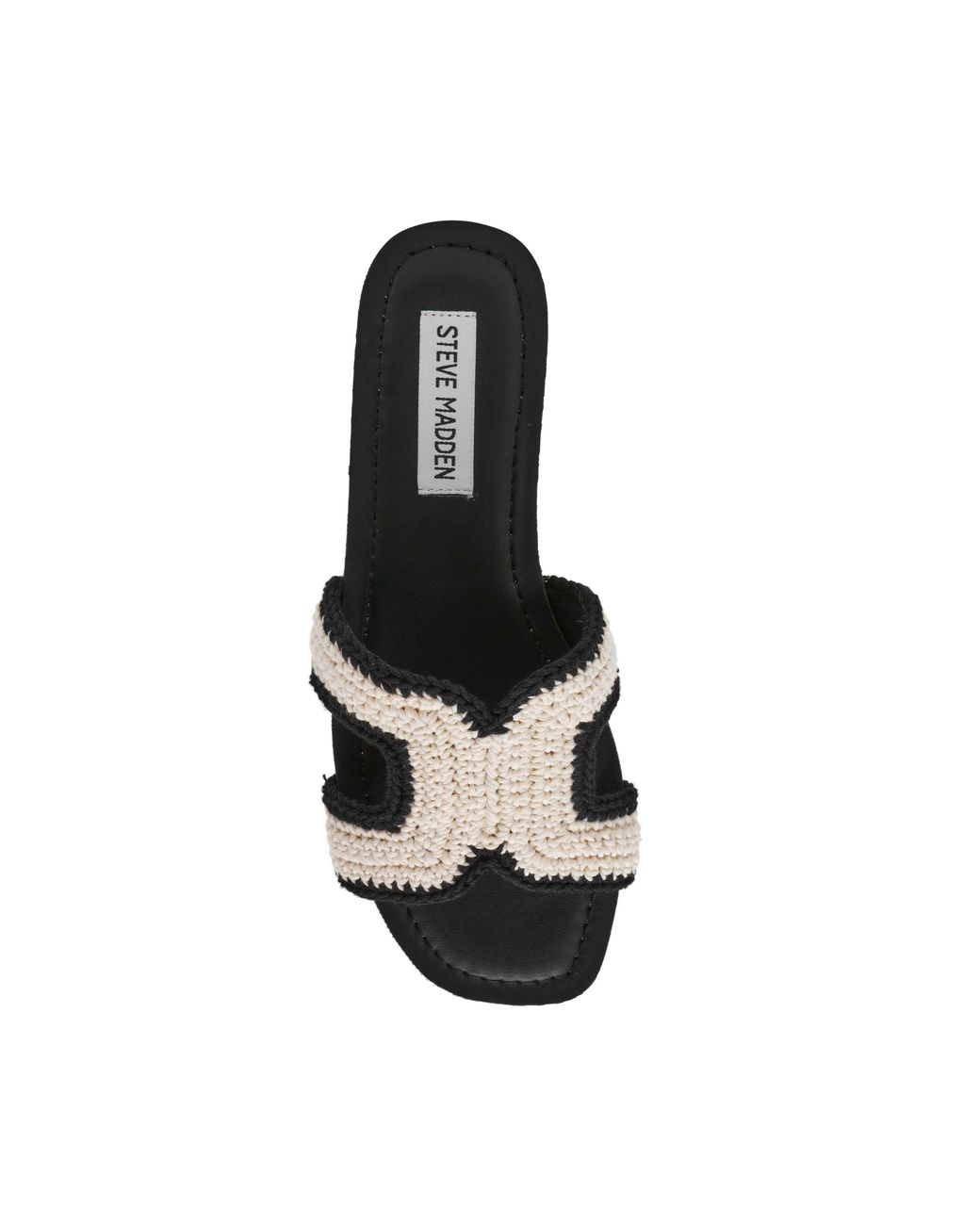 Steve Madden Black Flat Sandals