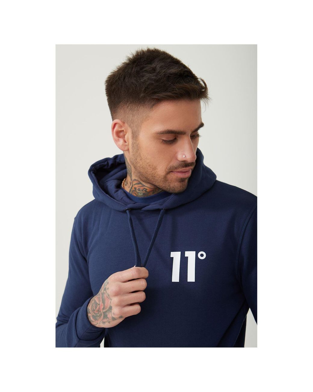 11 degrees navy hoodie