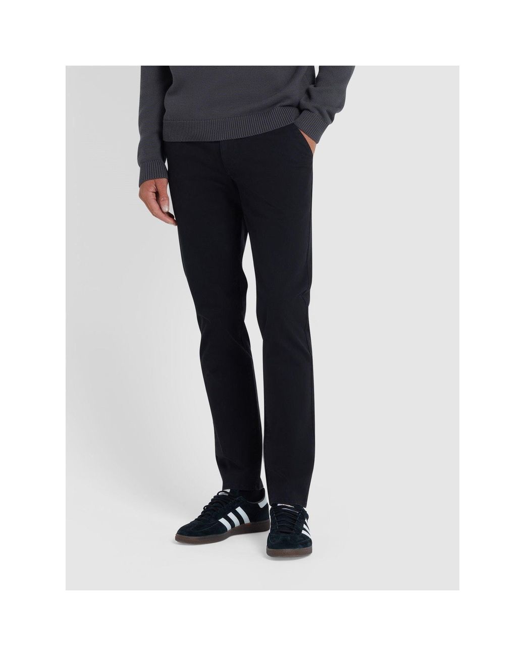 Farah Black Elm Slim Chinos for men