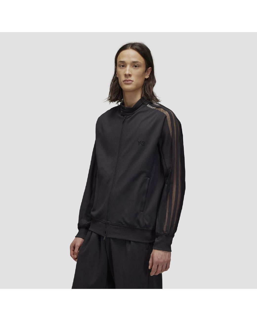 Y-3 Black 3-Stripes Track Top for men