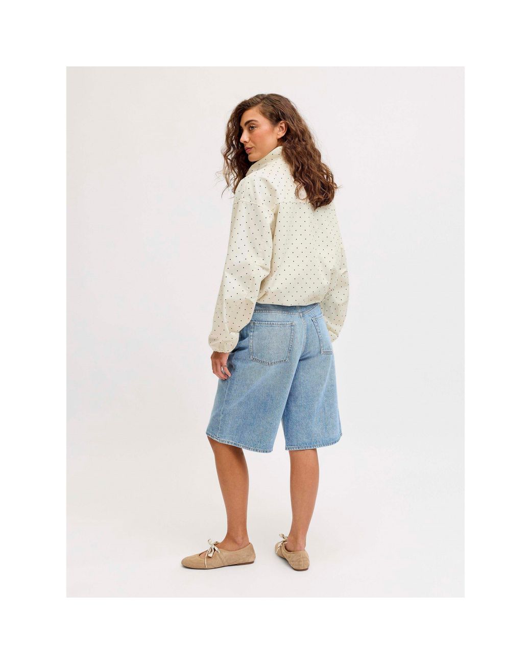 JJXX White Polka Dot Harrington Jacket