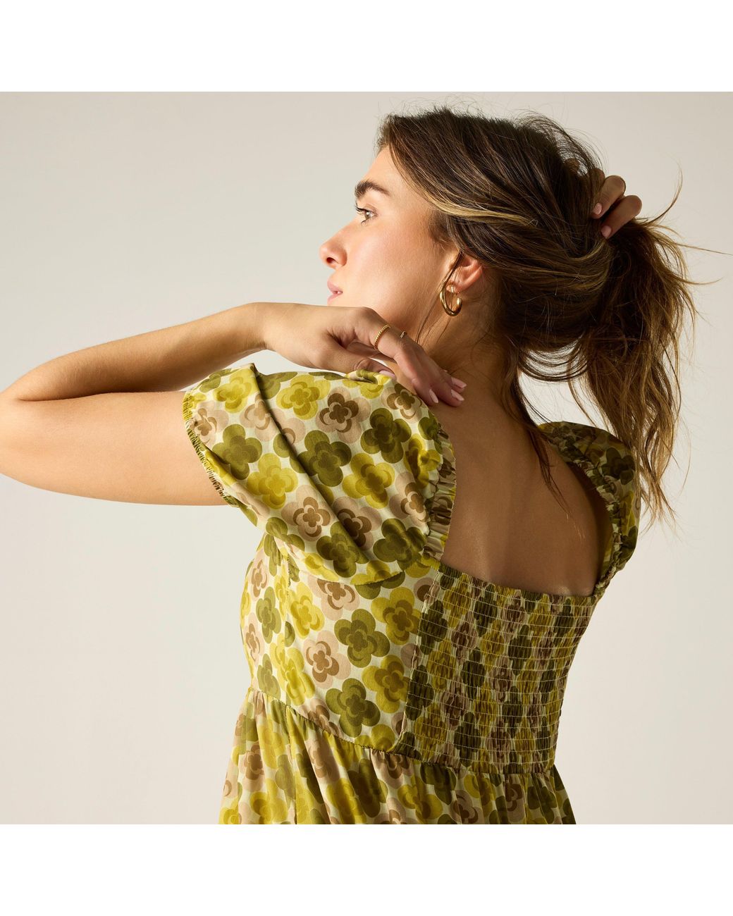 Regatta Yellow Orla Kiely Midi Summer Dress