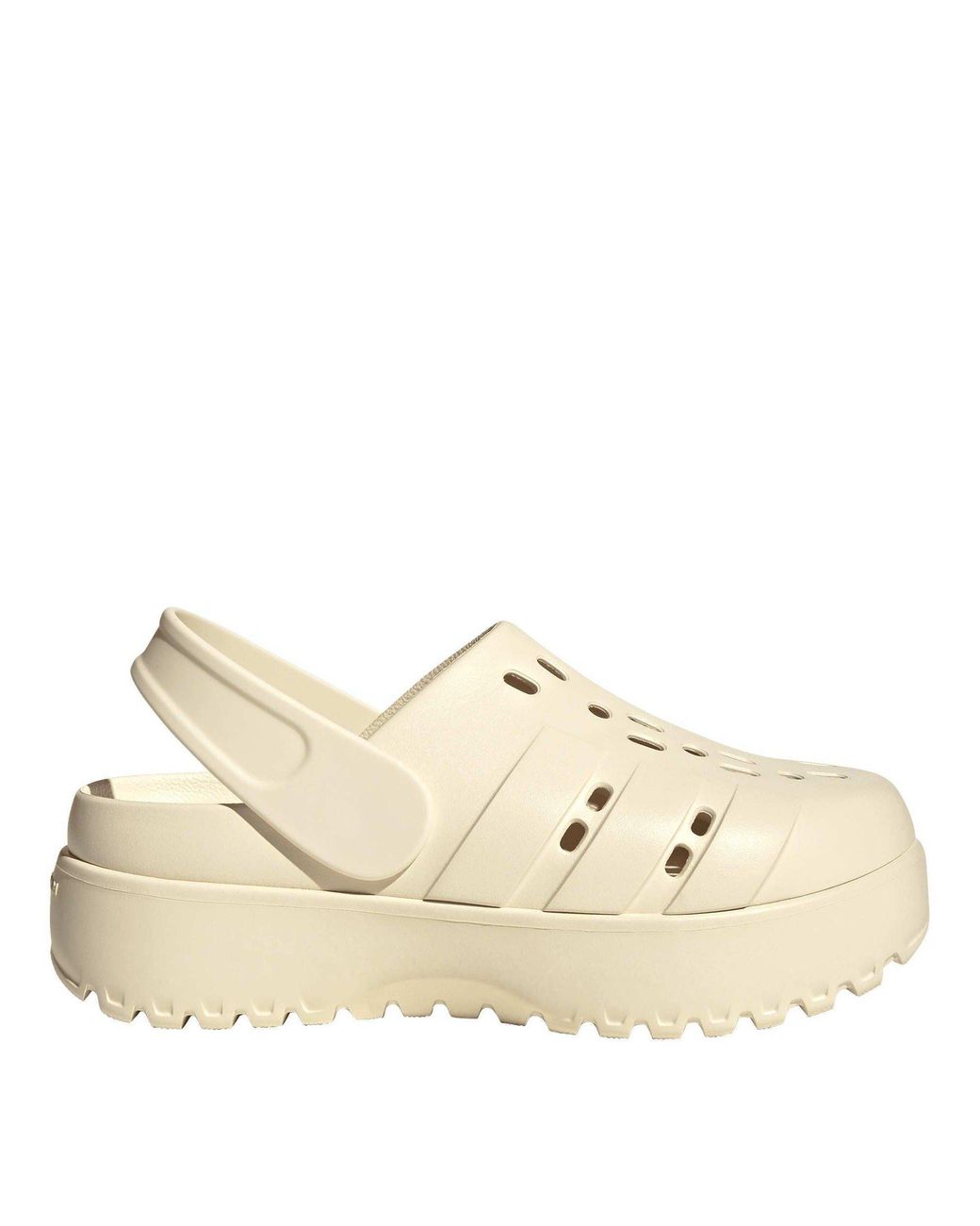 Adidas Natural Adilette Platform Clog