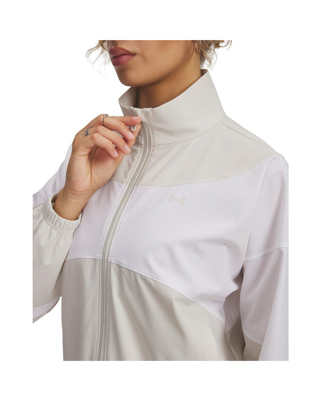 Under Armour White Rival Wvn Jacket