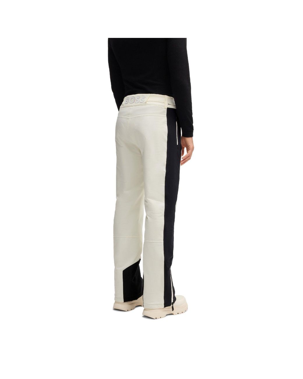 Boss White Fiva Ski Straight Leg Trousers for men
