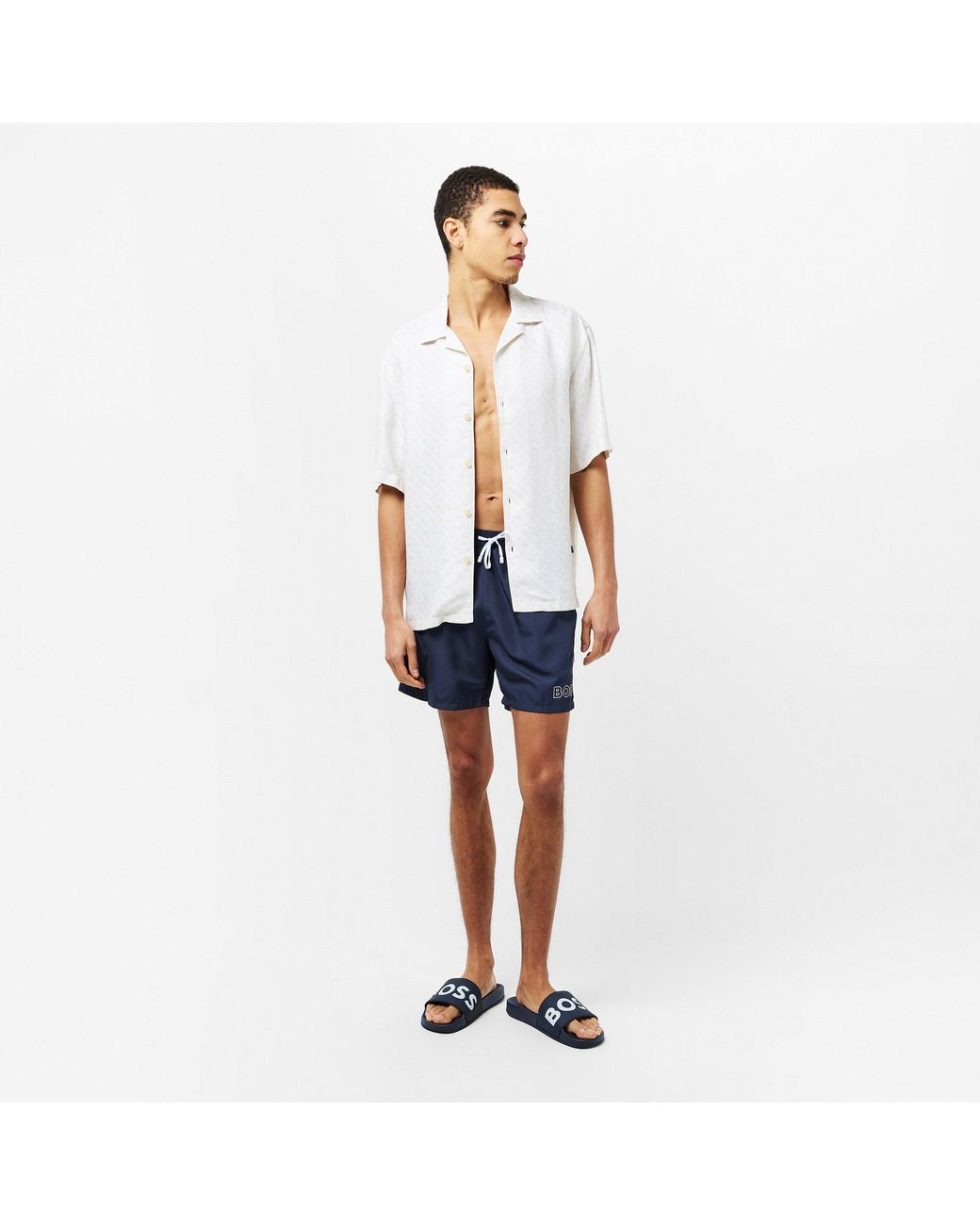 Boss Blue Starfish Swim Shorts for men