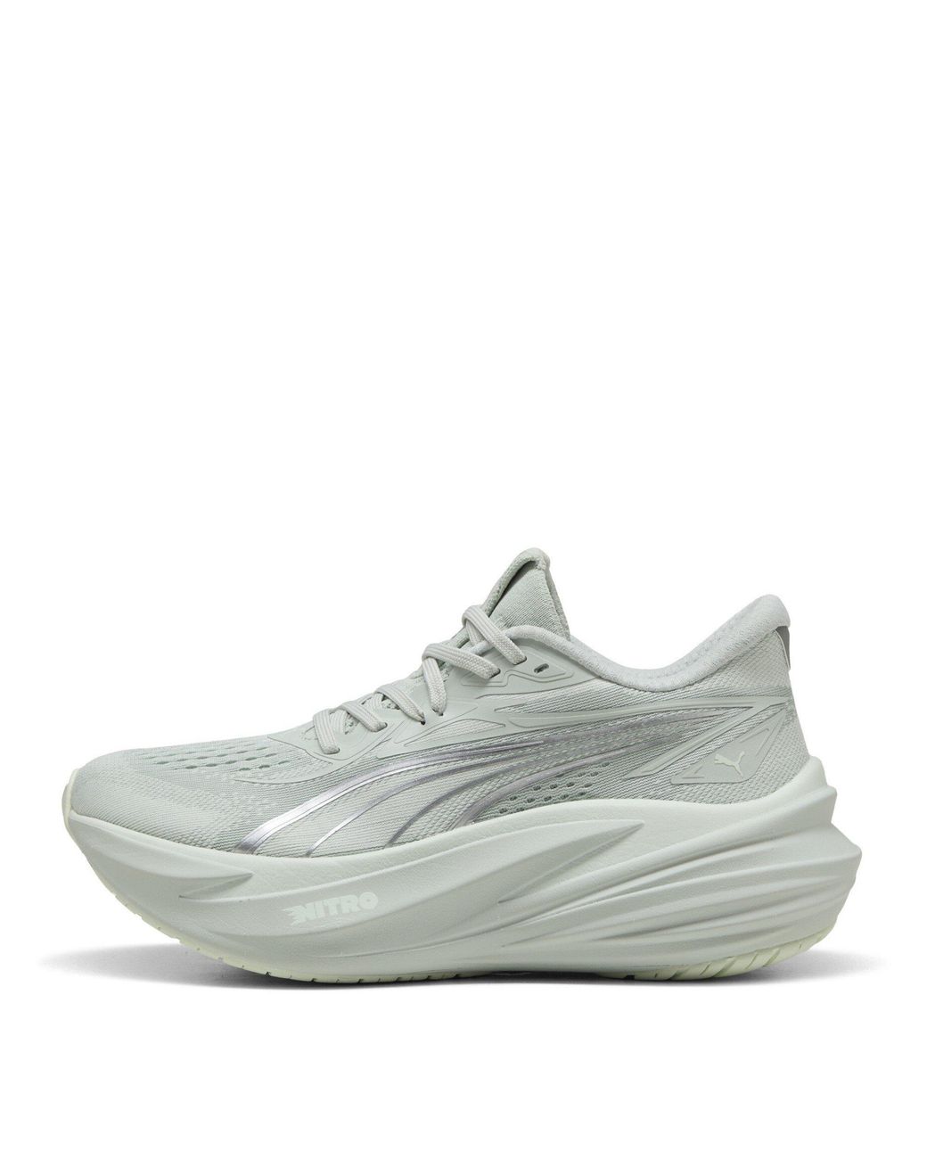 PUMA White Magmax Nitro 2 Road Running Shoes