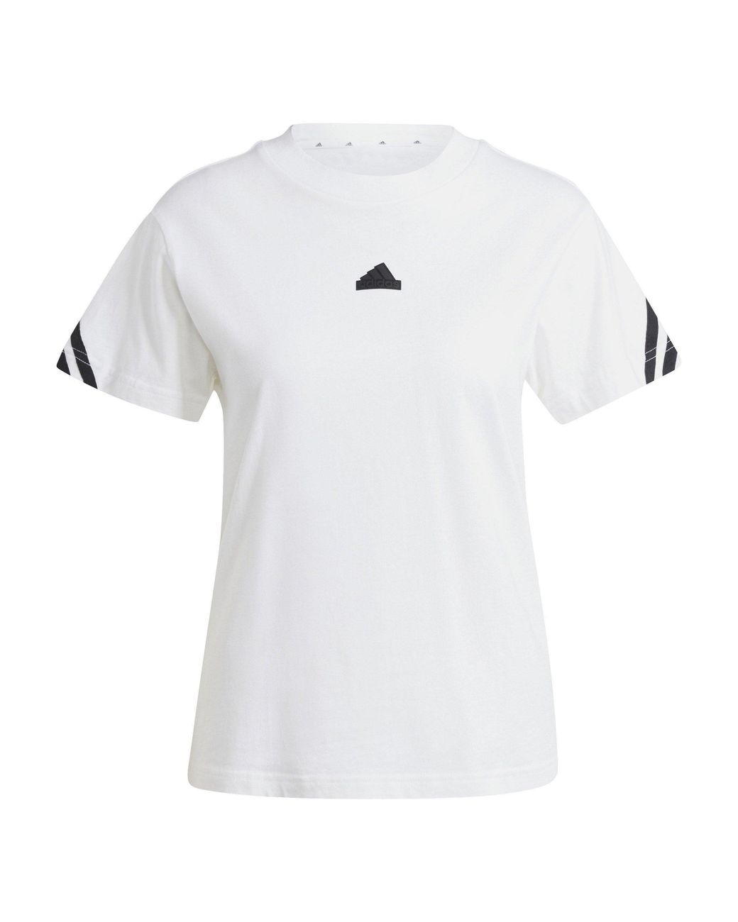 Adidas White Future Icons 3-Stripes T-Shirt