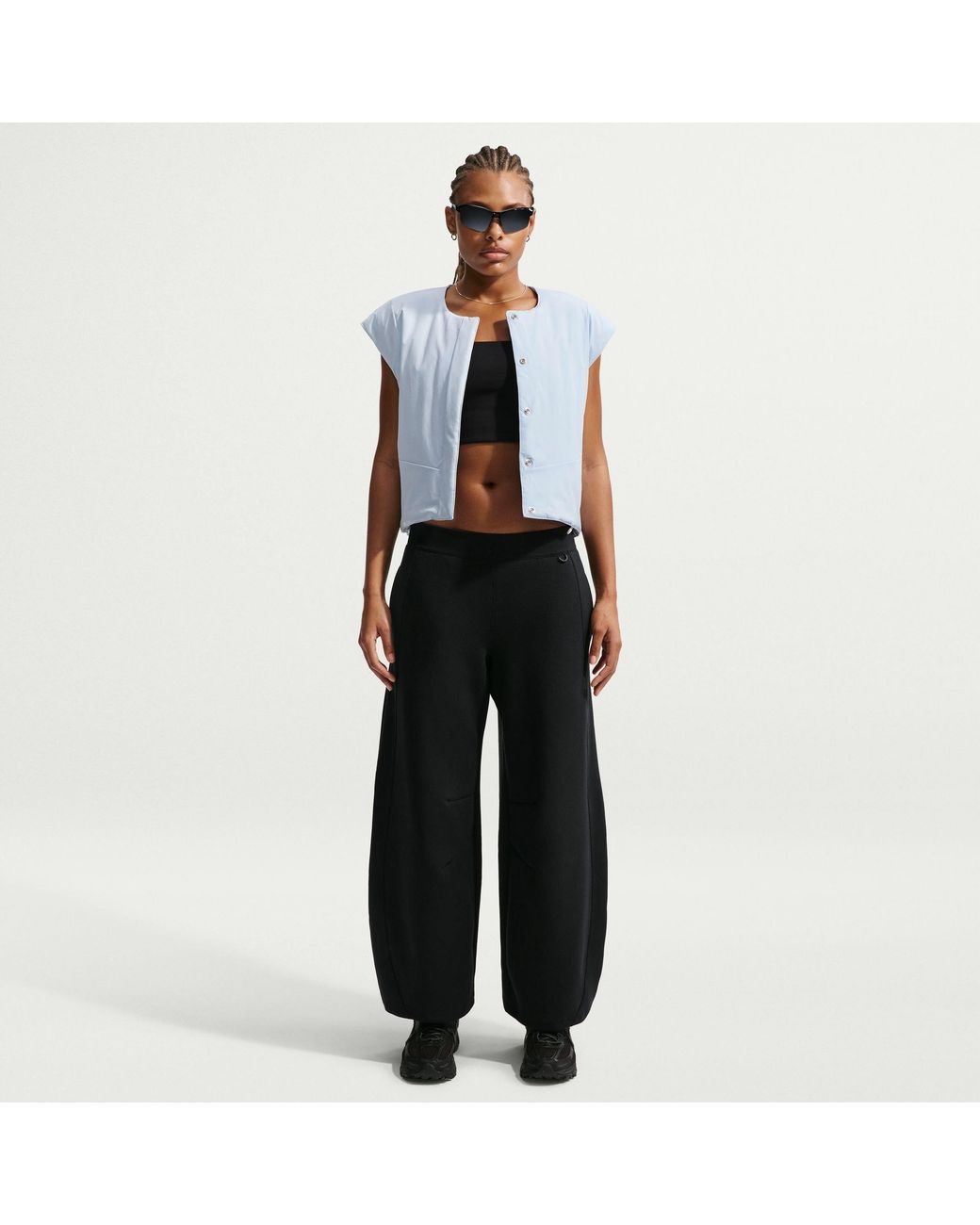 Nike Black Closed Hem Fleece Jogging Bottoms