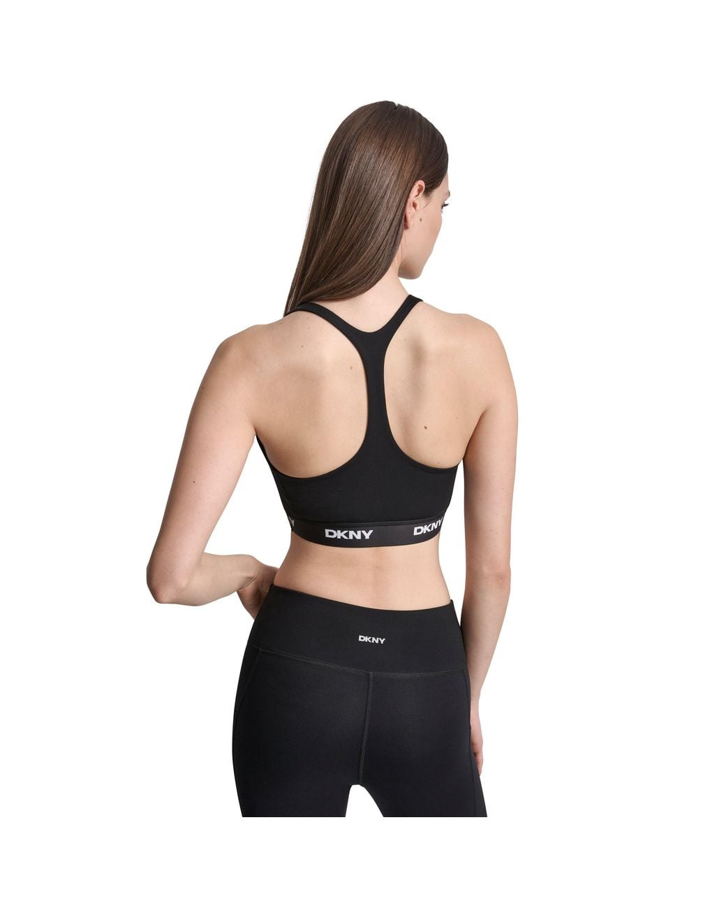 DKNY Black Non Wired Low Impact Sports Bra