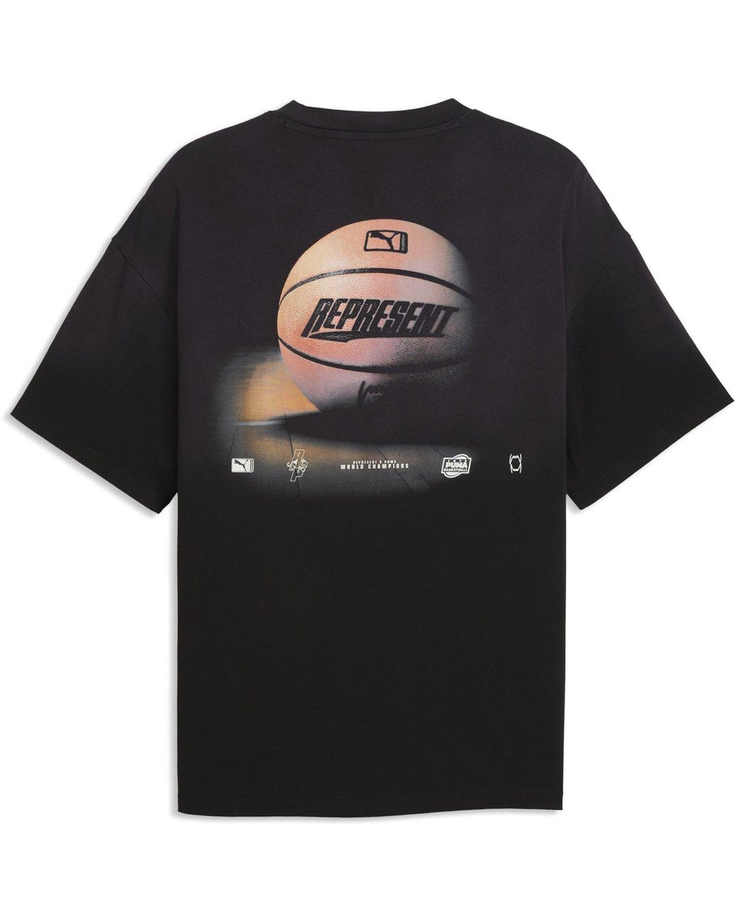 PUMA X REPRESENT Black Short Sleeve Oversized T-Shirt for men