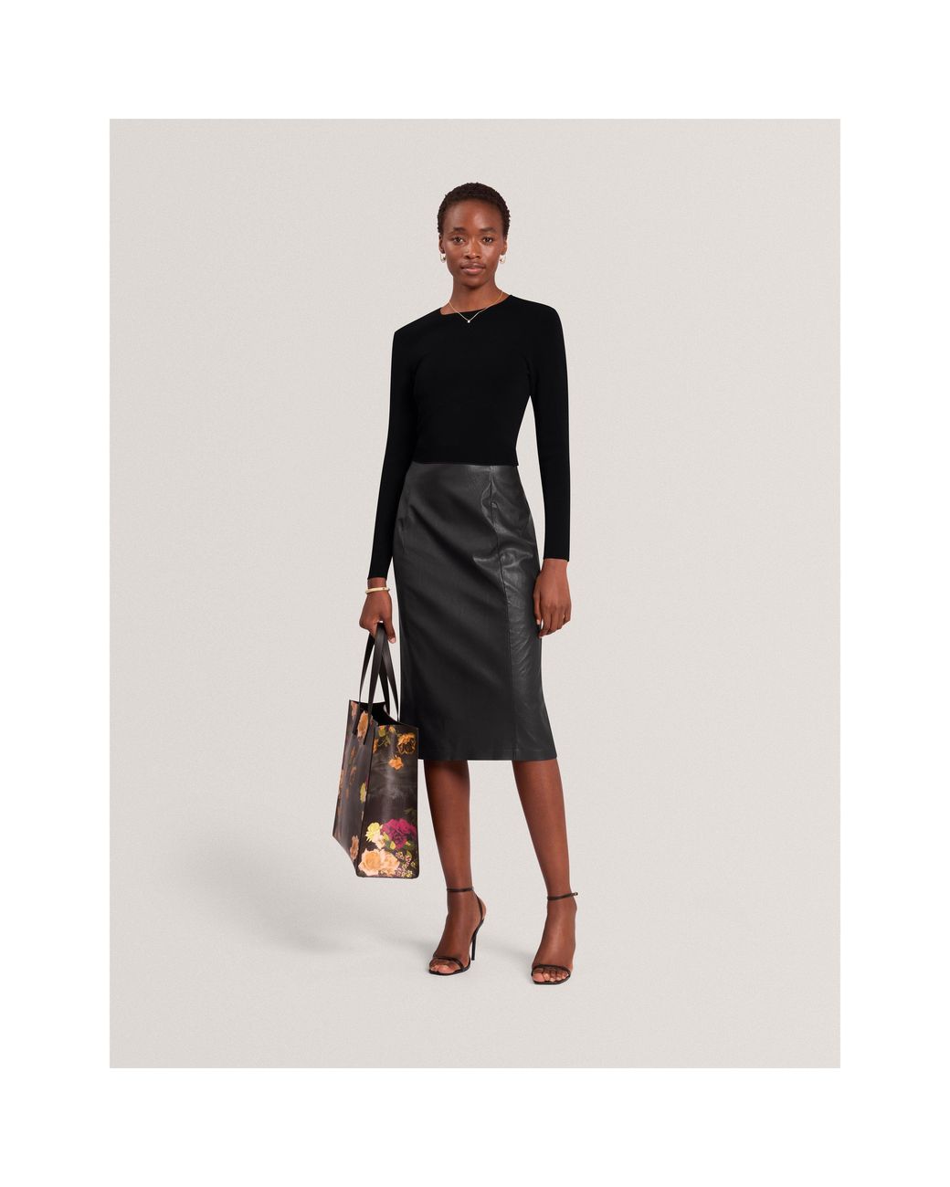 Ted Baker Black Ted Pencil Skirt Ld71