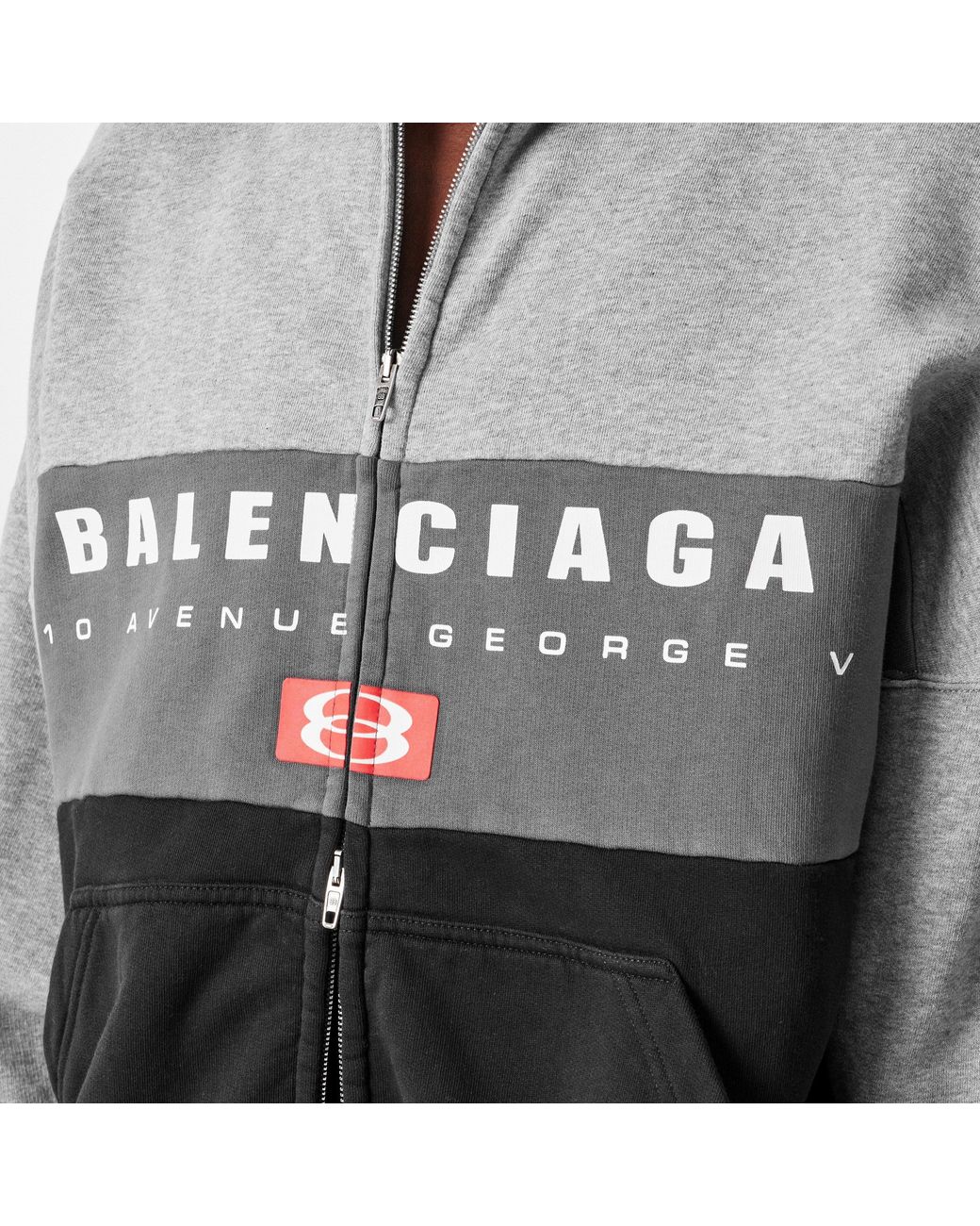 Balenciaga Gray Bal Zipped Weather-Resistant Softshell Jacket for men