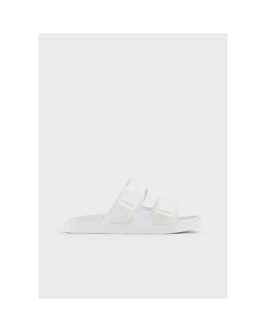 Emporio Armani White Flat Sandals for men