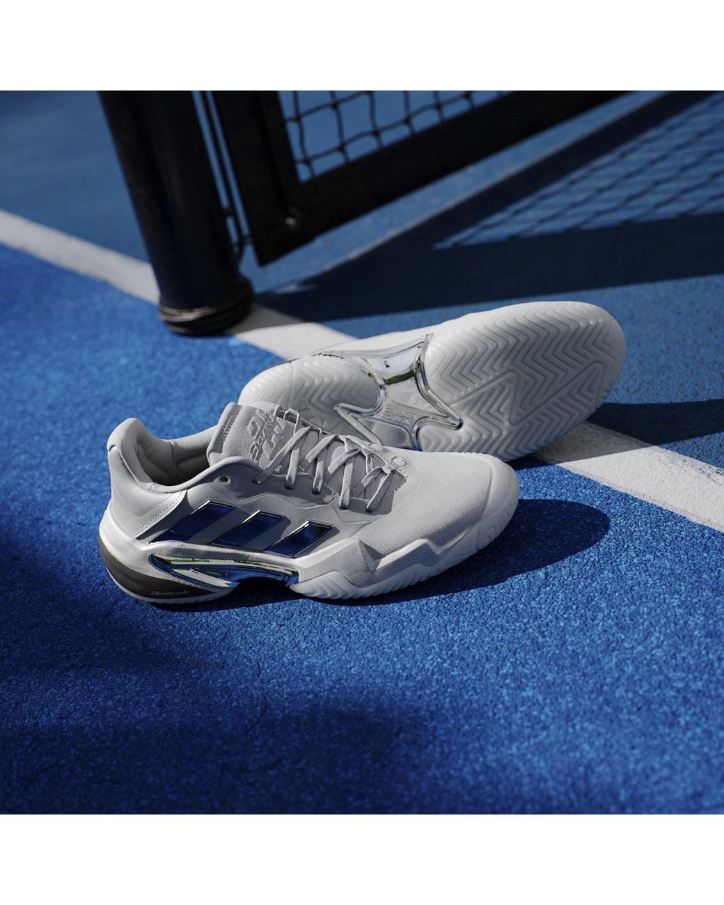Adidas Gray Barricade 13 Edition Tennis Shoes