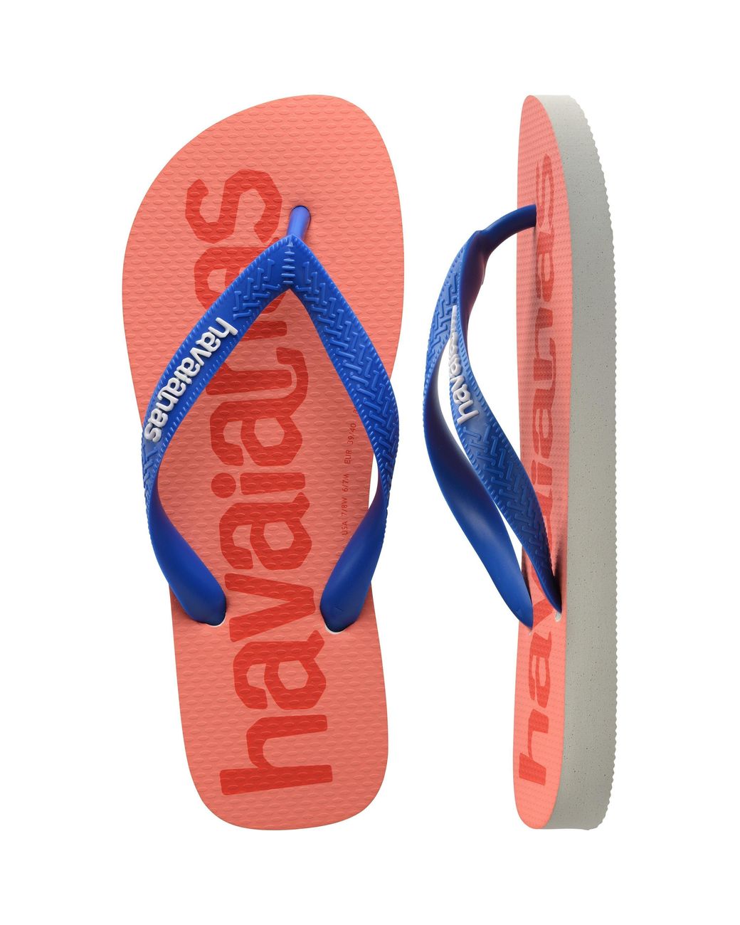 Havaianas Blue Top Logomania Ruby Flip Flops