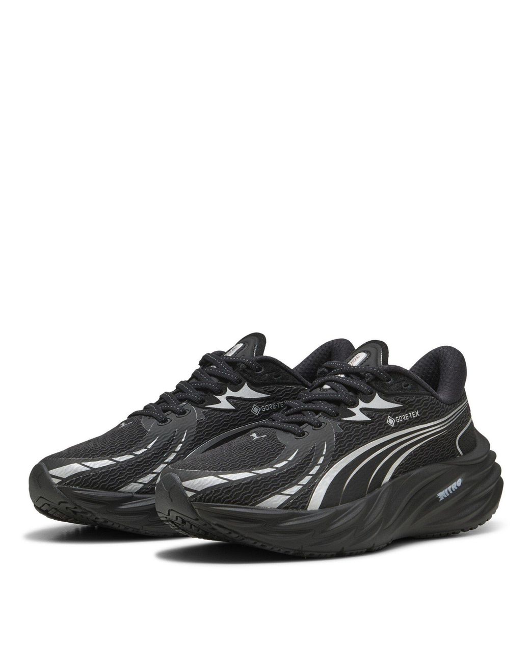 PUMA Black Velocity Nitro 4 Gore-Tex Waterproof Road Running Shoes