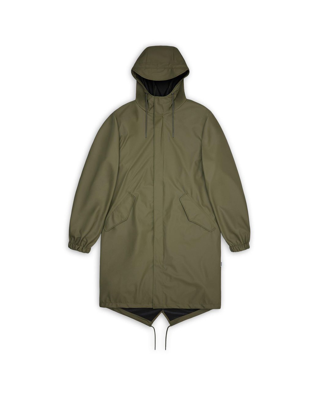 Rains Green Fishtail Waterproof Rain Parka