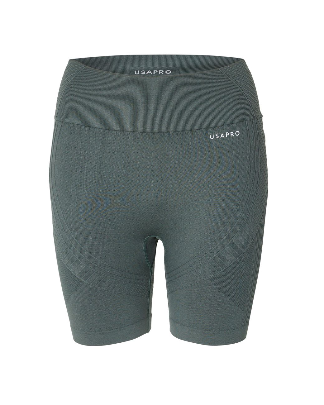 Usa Pro Green Seamless Longline Cycling Shorts