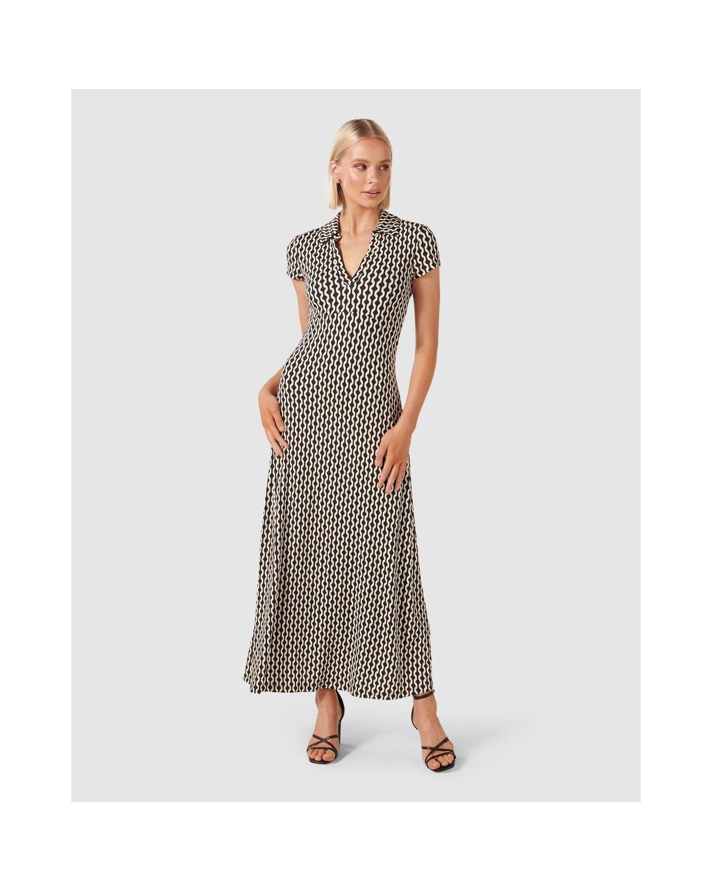 Forever New Multicolor Lorinda Cap Sleeve Dress