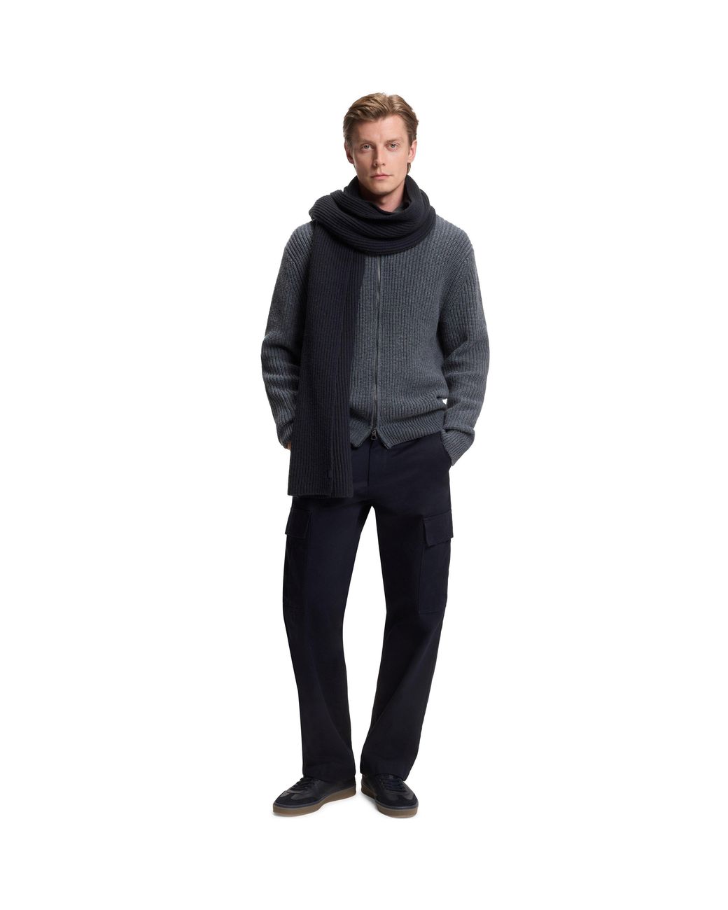 Boss Black Hbb Hero Double Breasted Design Scarf for men