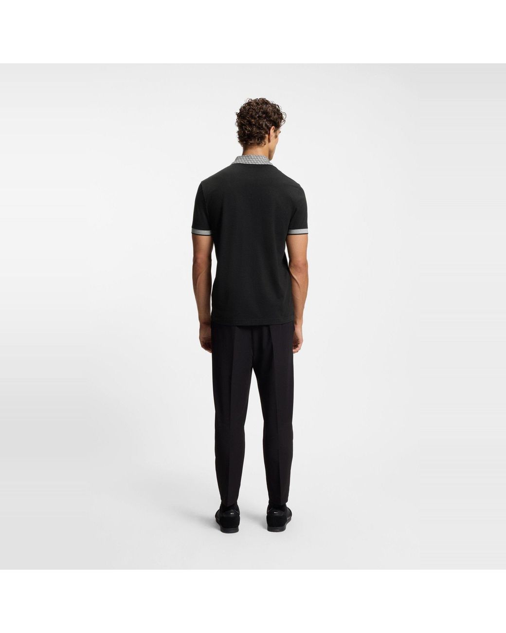 Boss Black Chip Paddy Cotton Short-Sleeve Polo Shirt for men