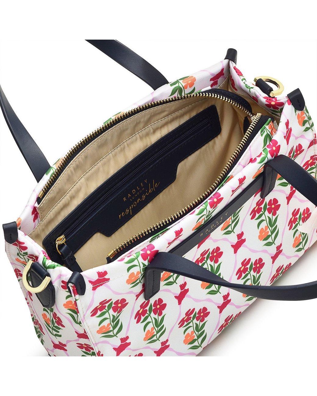 Radley Black Floral Shoulder Bags