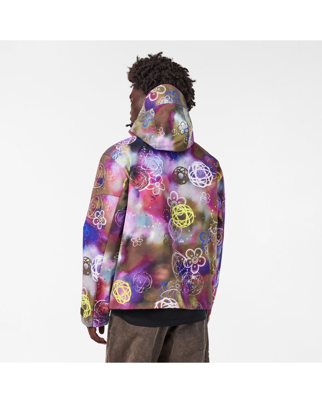KENZO Purple X Futura 2000 Water-Repellent Hooded Long Sleeve Windbreaker for men
